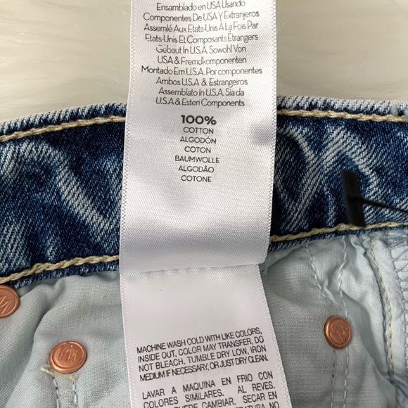 MOTHER Trickster Fray Bermuda Denim Shorts in WIN SOME LOSE SOME SIZE 24 NWT - Picture 14 of 15